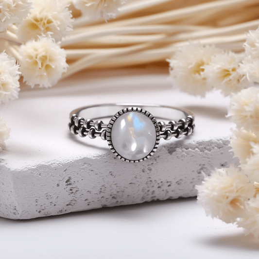 Bague Argent Pierre De Lune