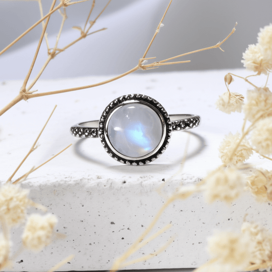 Bague Cabochon Pierre De Lune