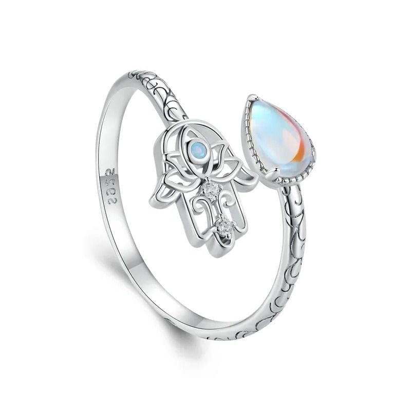 Bague Pierre De Lune Arc En Ciel