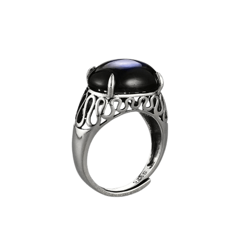Bague Pierre De Lune Noire