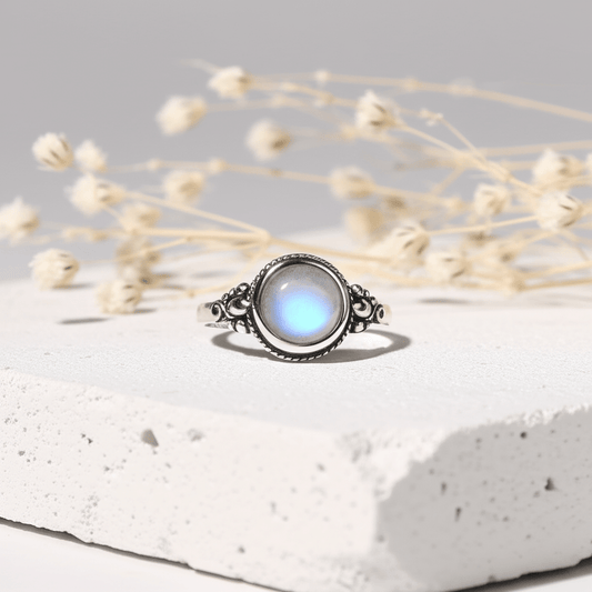 Bague Pierre De Lune Ronde