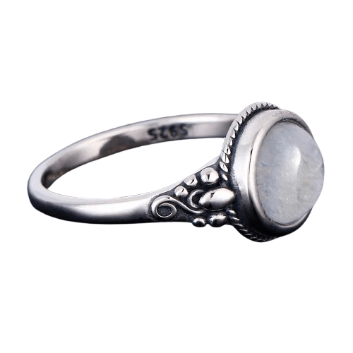 Bague Pierre De Lune Ronde
