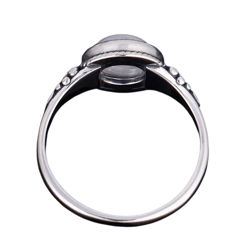 Bague Pierre De Lune Ronde