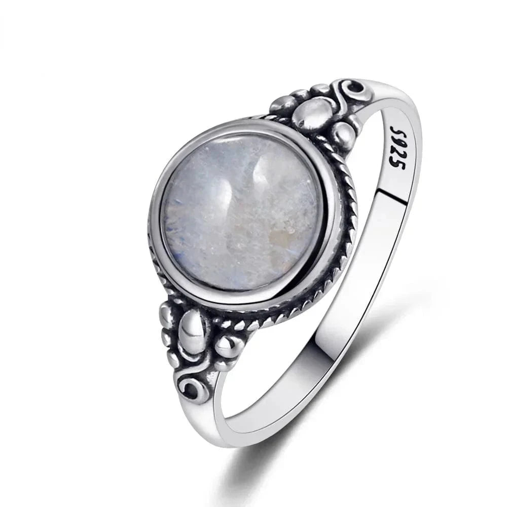 Bague Pierre De Lune Ronde
