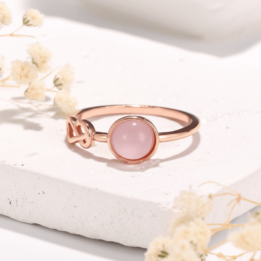 Bague Pierre de Lune Rose
