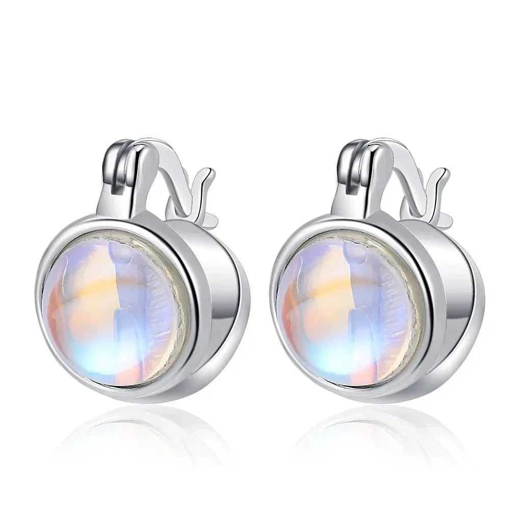 Boucle d'oreille Pierre de Lune Argent