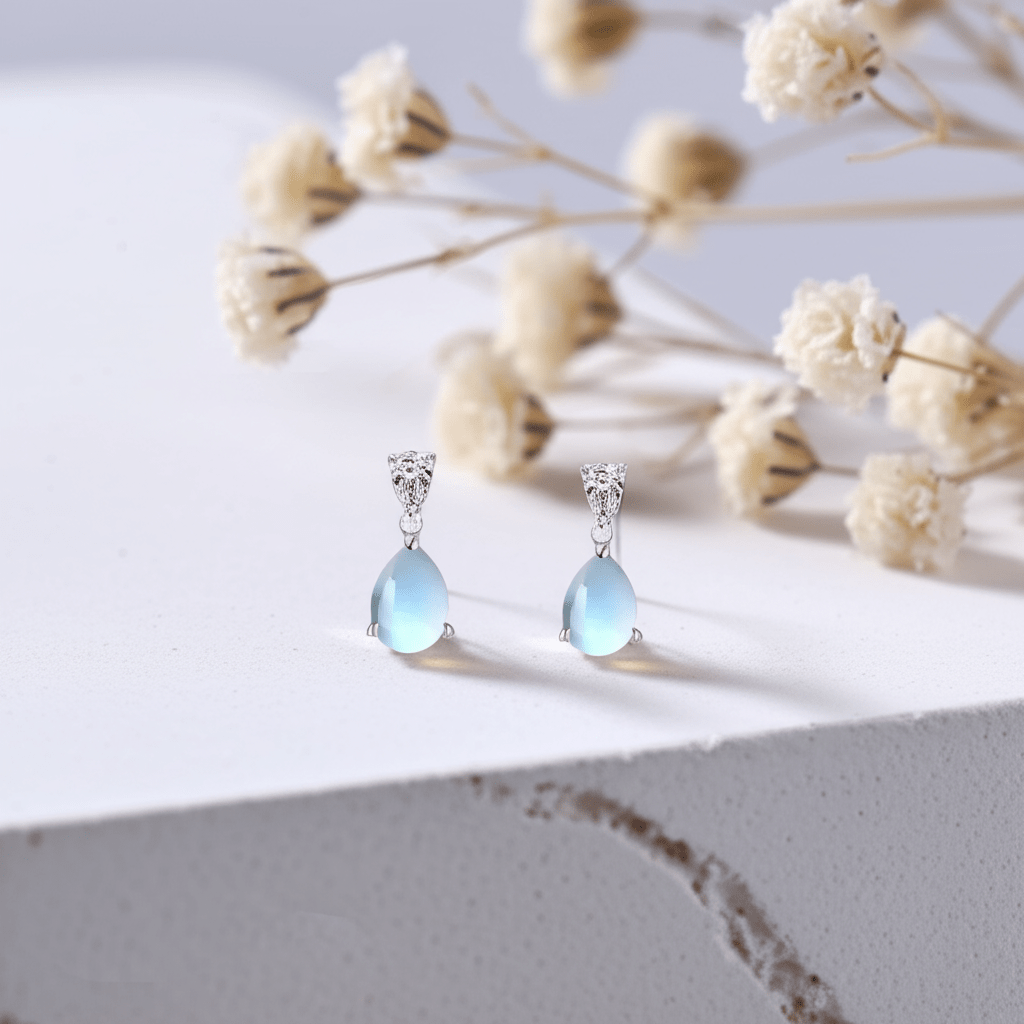 Boucles d'Oreilles Pierre de Lune Fertilité