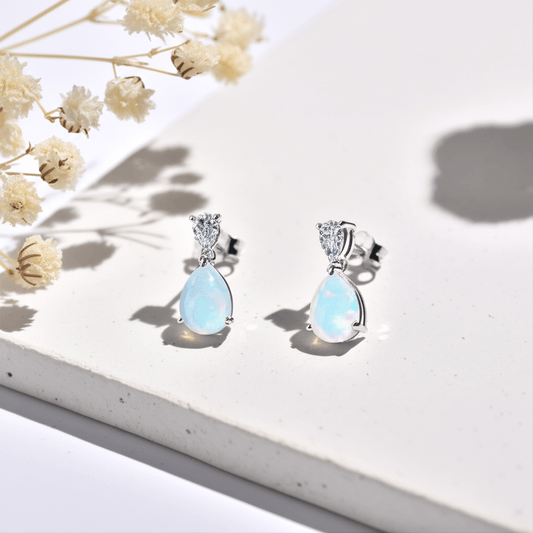 Boucles d'Oreilles Pierre de Lune Fertilité