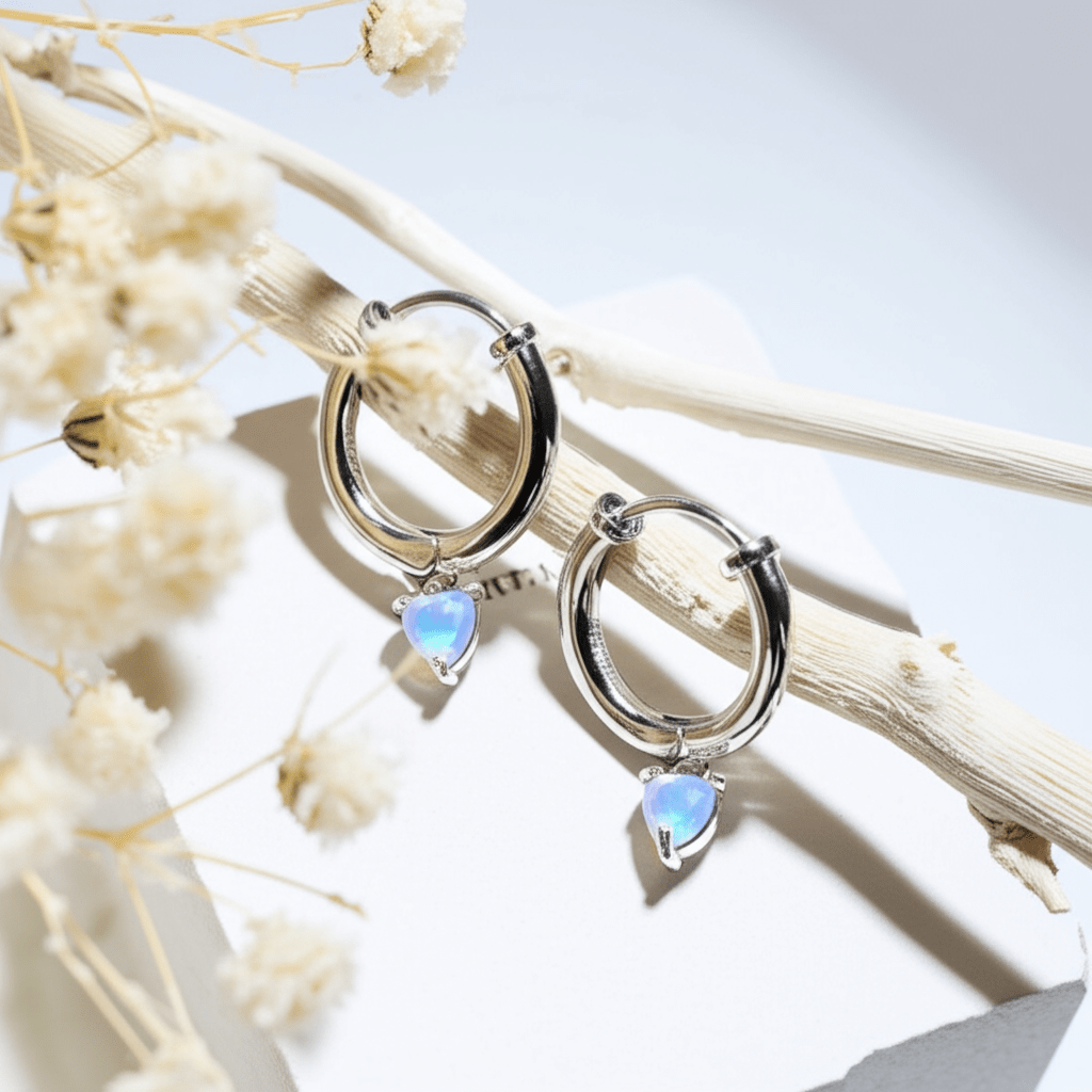 Boucles d'Oreilles Pierre de Lune Grossesse