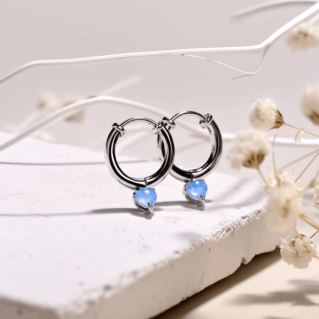 Boucles d'Oreilles Pierre de Lune Grossesse