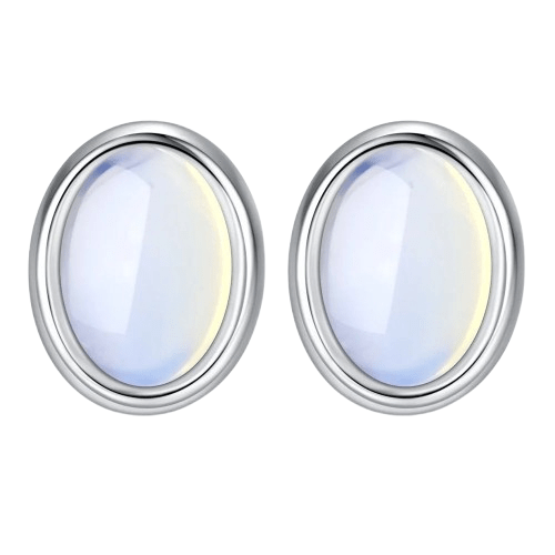 Boucles d'Oreilles Pierre de Lune Naturelle