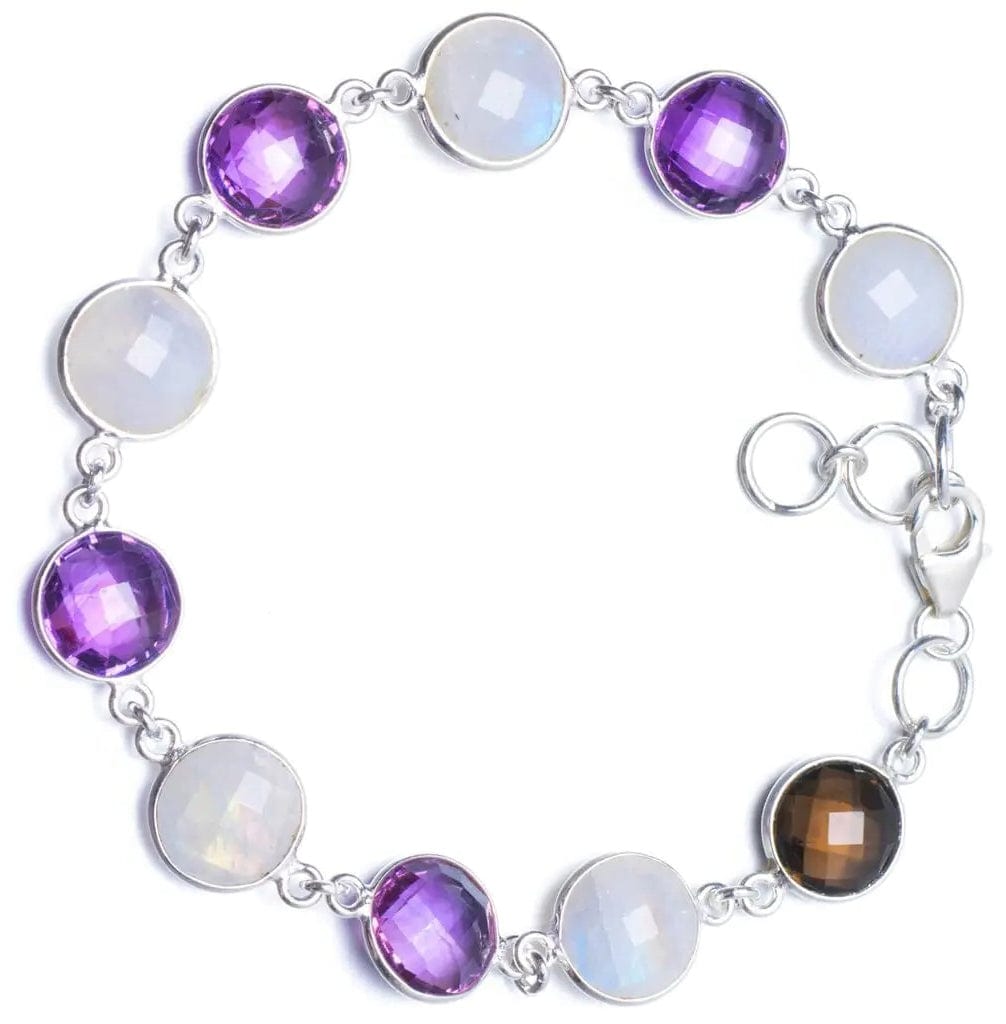 Bracelet Améthyste et Pierre de Lune
