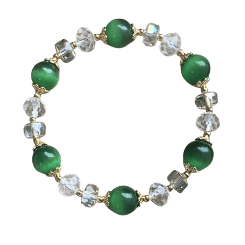 Bracelet Anti Douleur Malachite Et Pierre De Lune