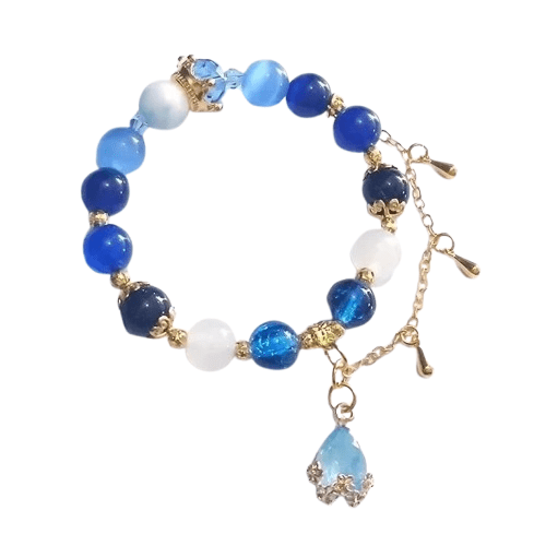 Bracelet Détoxifiant En Apatite Et Pierre De Lune Or Fin
