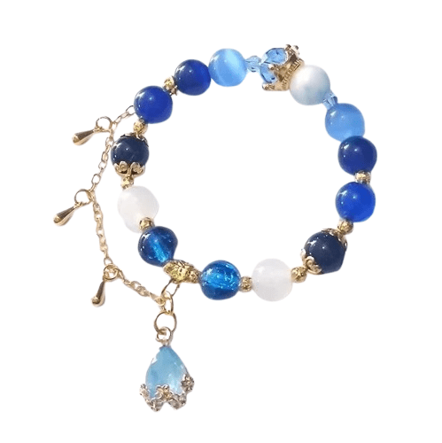 Bracelet Détoxifiant En Apatite Et Pierre De Lune Or Fin