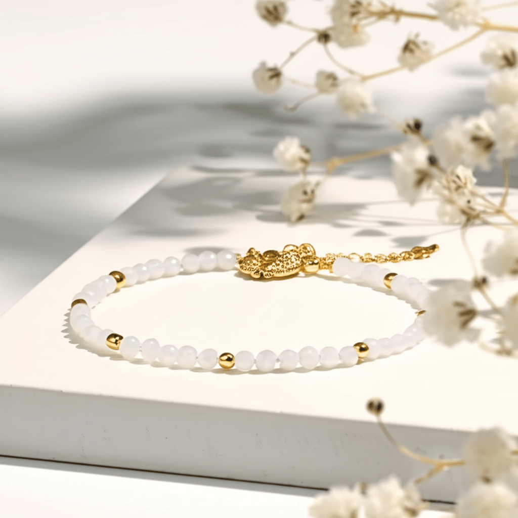 Bracelet Fossil Pierre de Lune