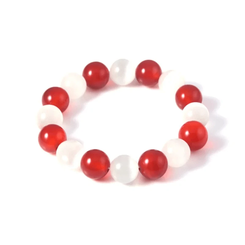 Bracelet Jaspe Rouge et Pierre de Lune
