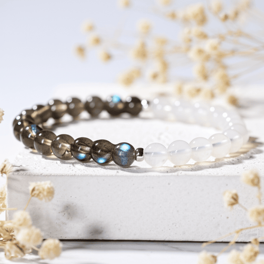 Bracelet Labradorite et Pierre de Lune