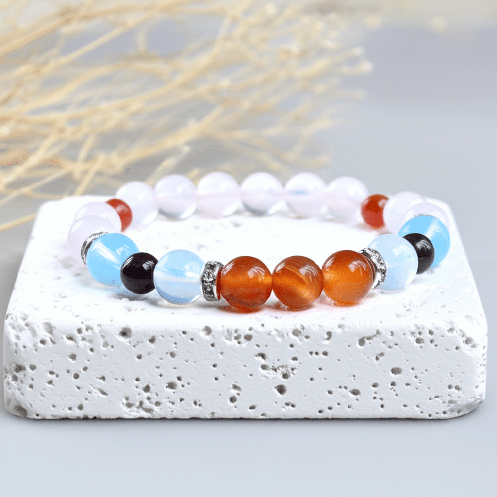 Bracelet Pierre De Lune Et Cornaline