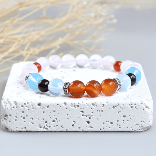 Bracelet Pierre De Lune Et Cornaline