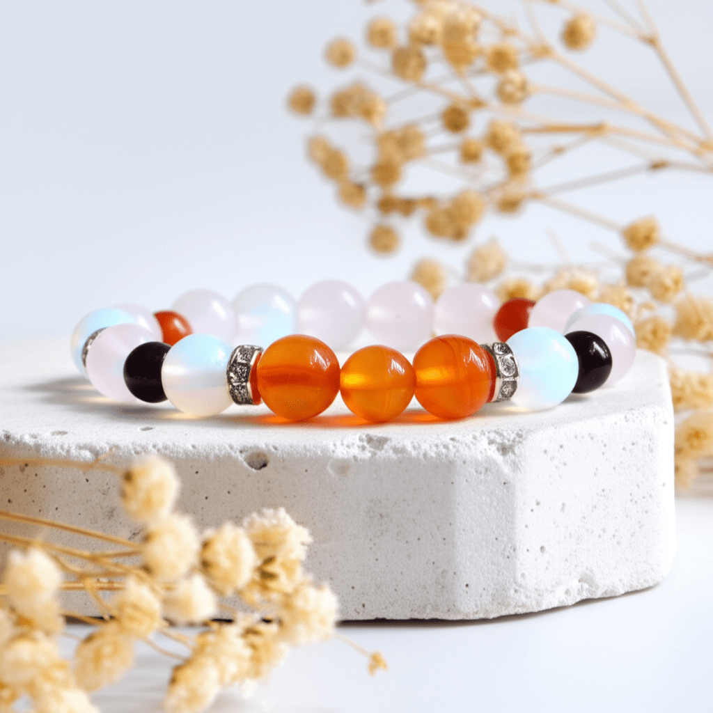 Bracelet Pierre De Lune Et Cornaline