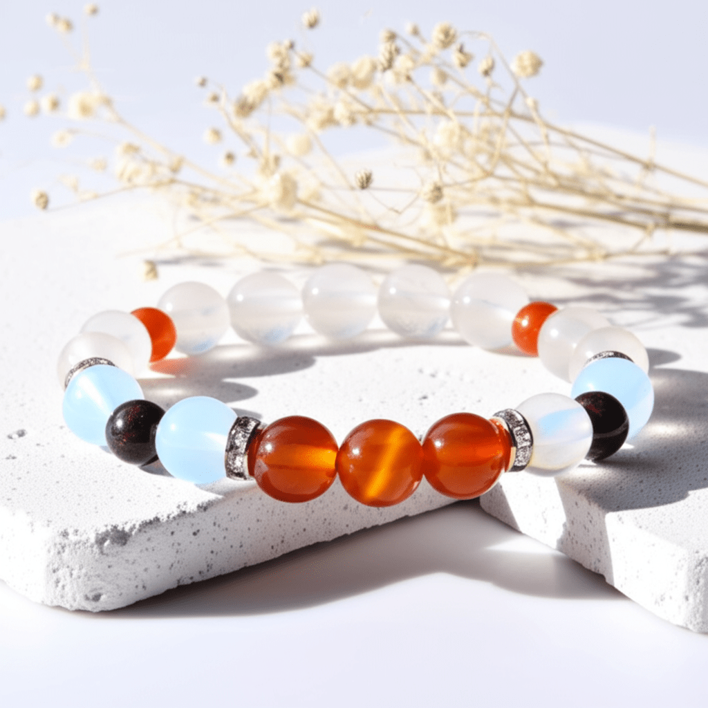 Bracelet Pierre De Lune Et Cornaline