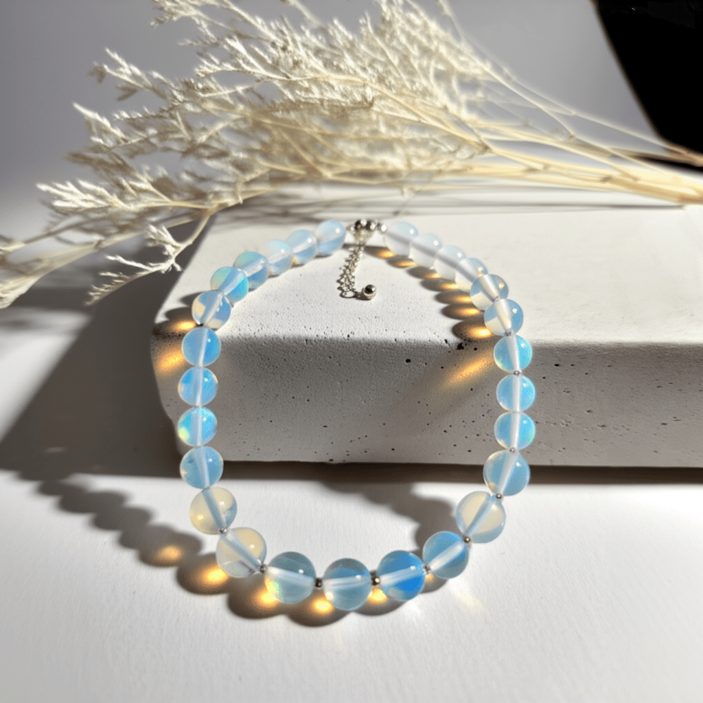 Collier Perle de Lune Arc en Ciel