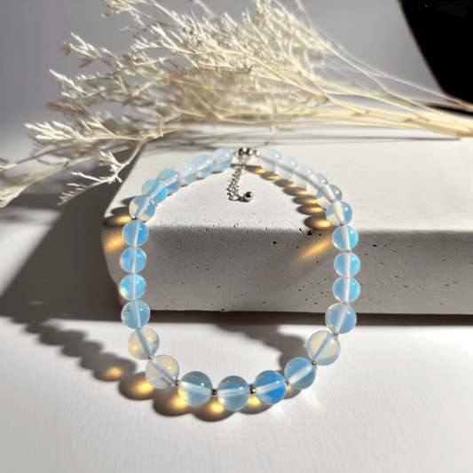 Collier Perle de Lune Arc en Ciel