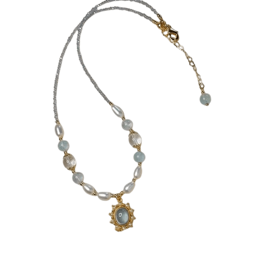 Collier Perle Pierre De Lune