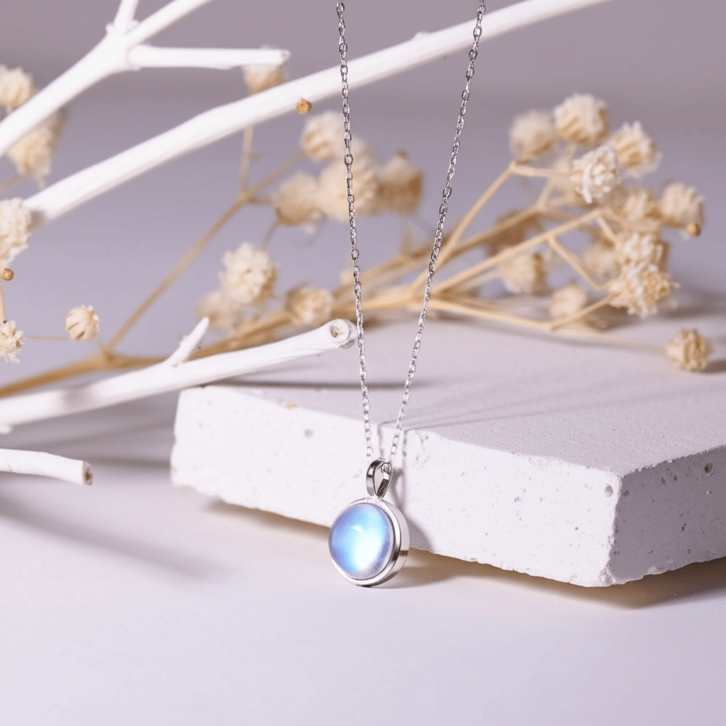 Collier Pierre De Lune Bleu