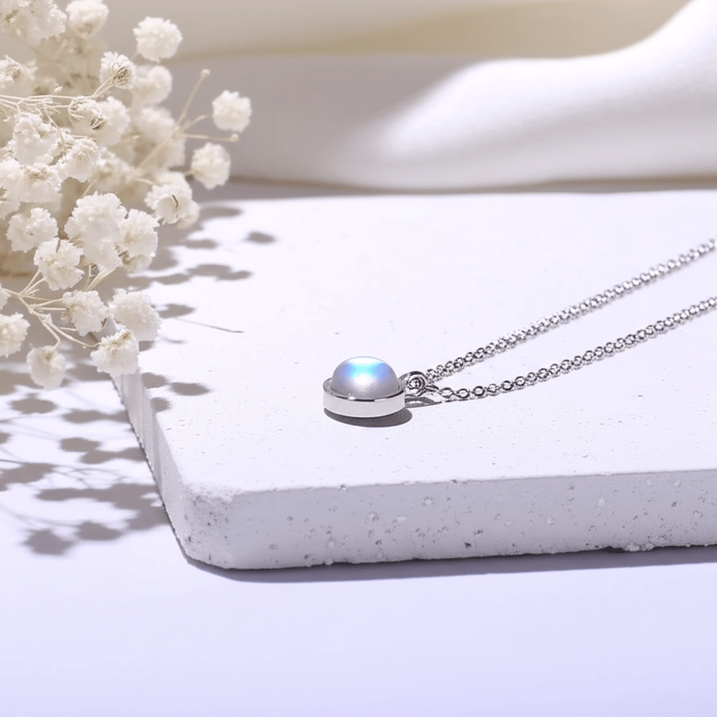 Collier Pierre De Lune Bleu