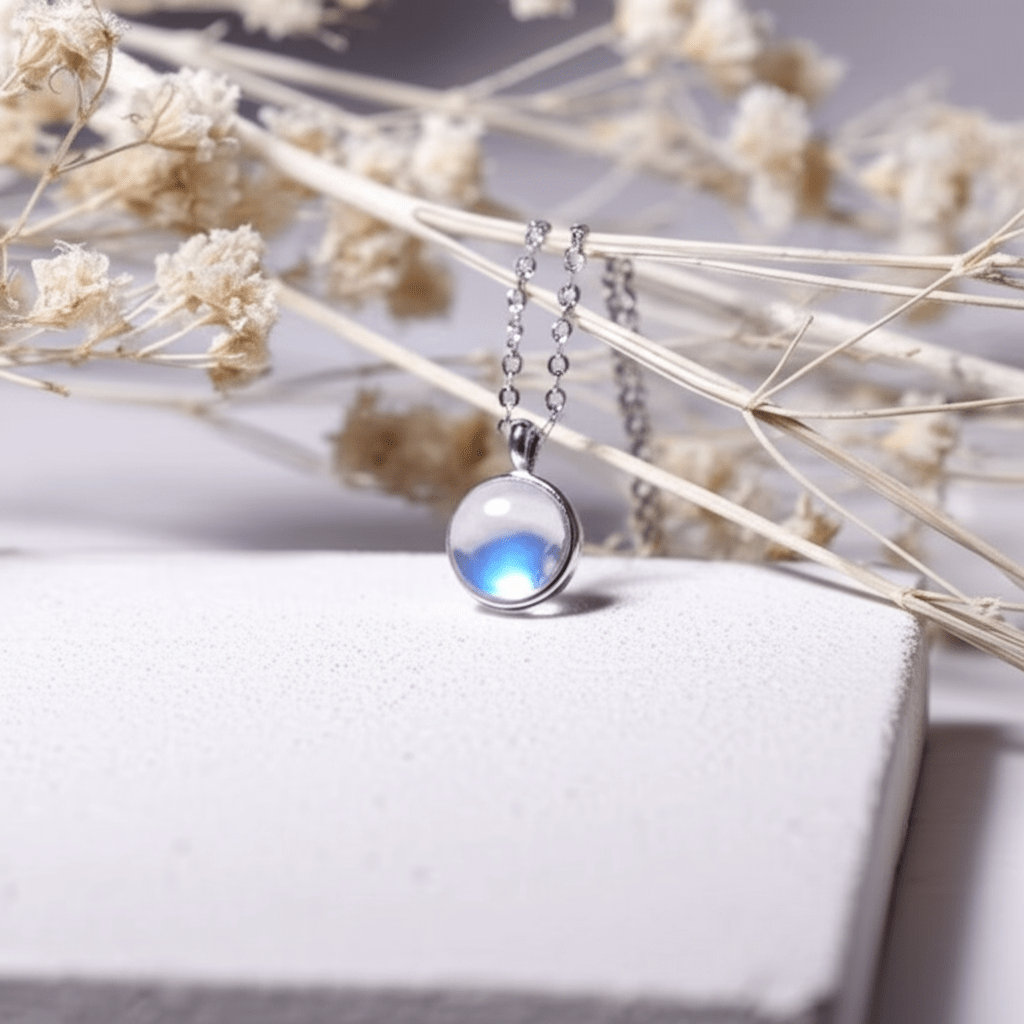 Collier Pierre De Lune Bleu