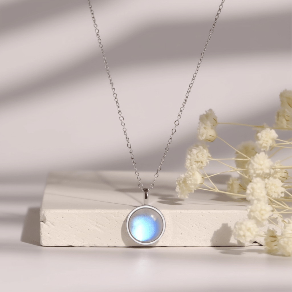 Collier Pierre De Lune Bleu