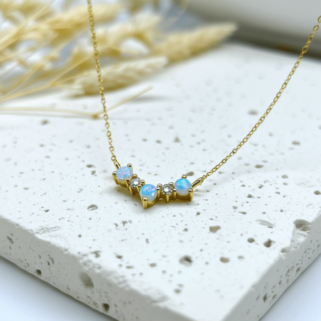 Collier Pierre De Lune Or