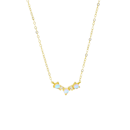 Collier Pierre De Lune Or