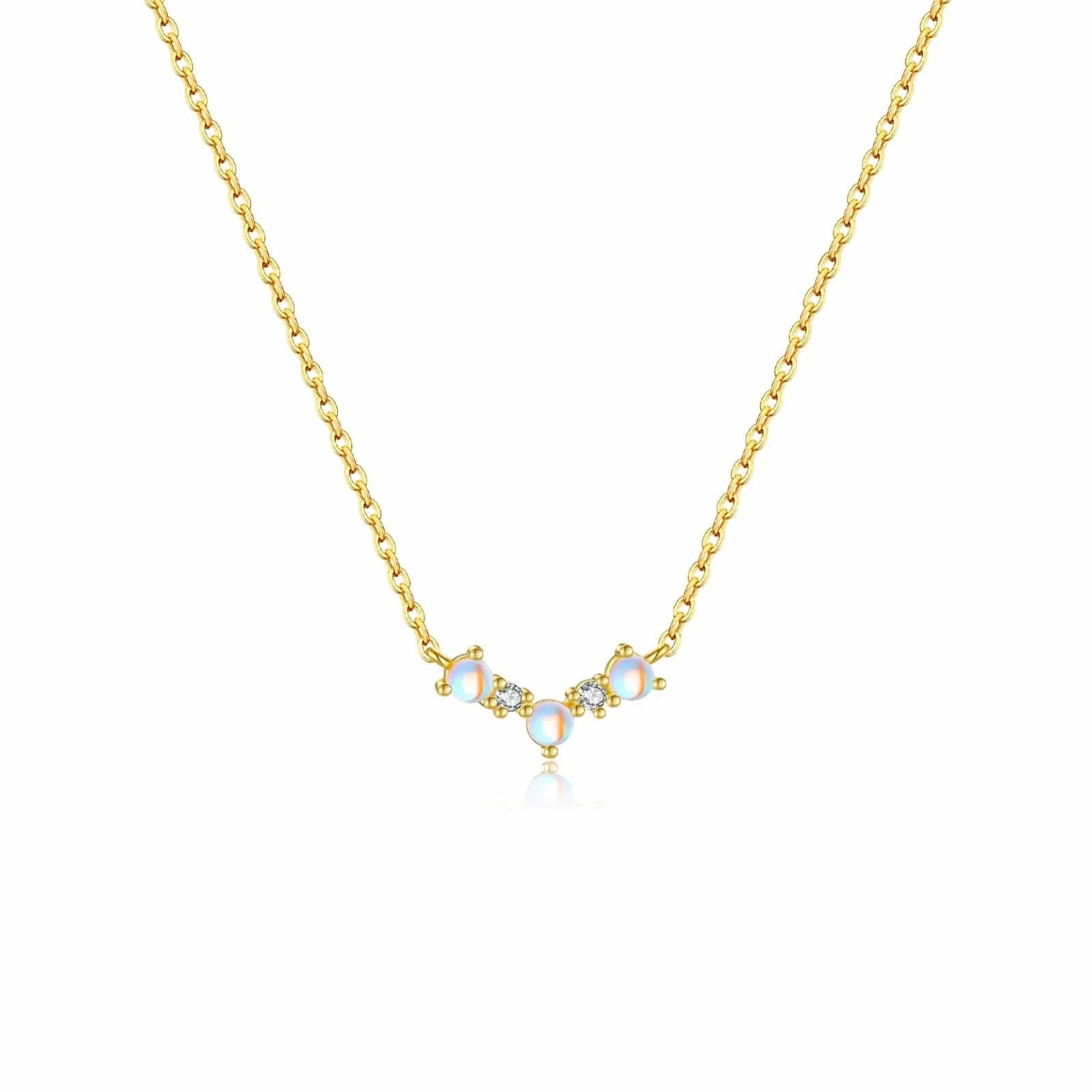 Collier Pierre De Lune Or