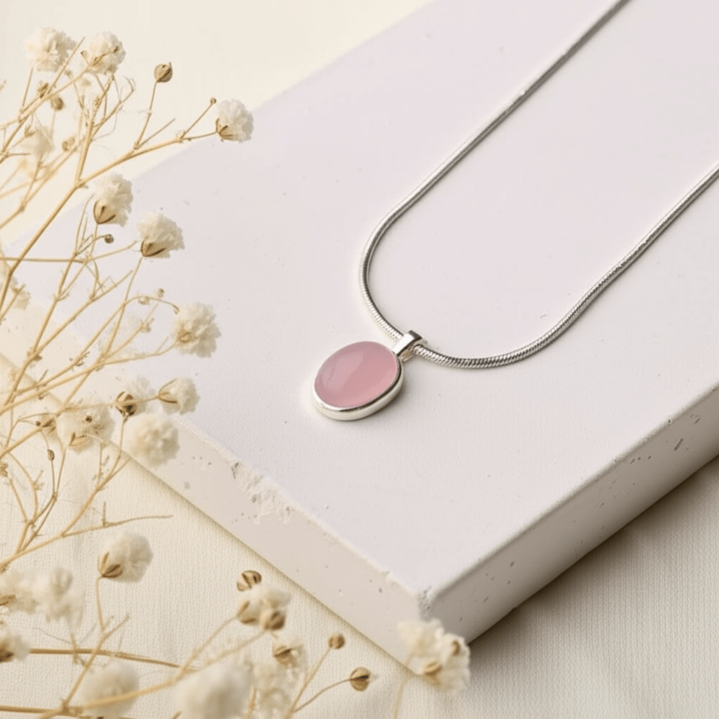 Collier Pierre de Lune Rose