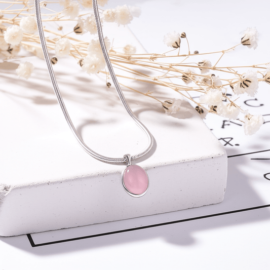 Collier Pierre de Lune Rose