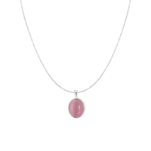 Collier Pierre de Lune Rose