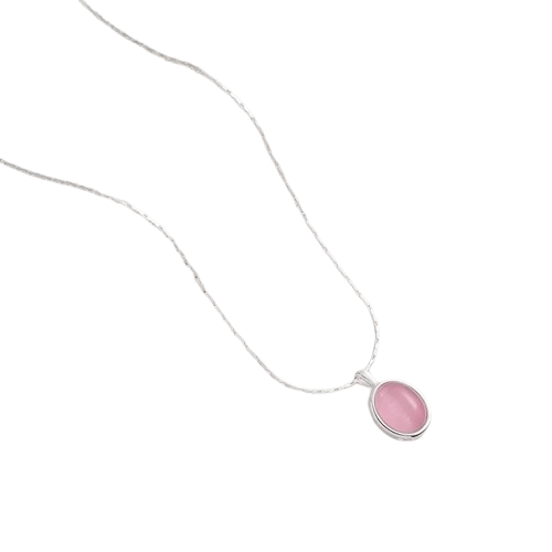 Collier Pierre de Lune Rose