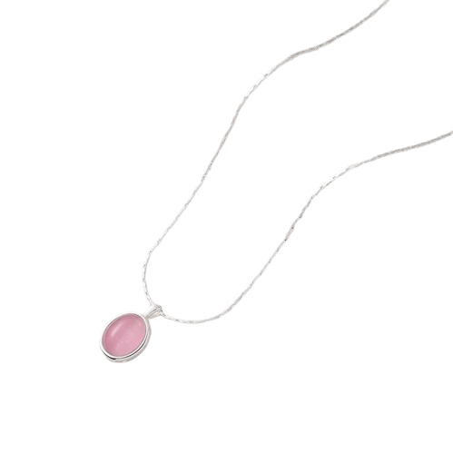 Collier Pierre de Lune Rose