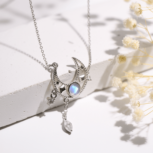 Pendentif Argent Pierre De Lune
