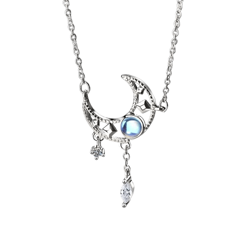Pendentif Argent Pierre De Lune