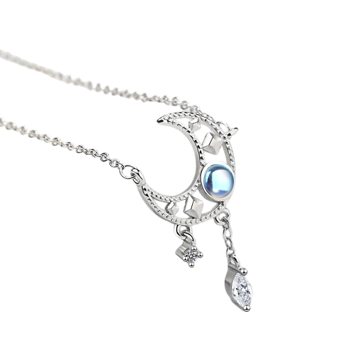 Pendentif Argent Pierre De Lune