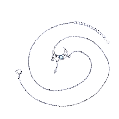 Pendentif Argent Pierre De Lune