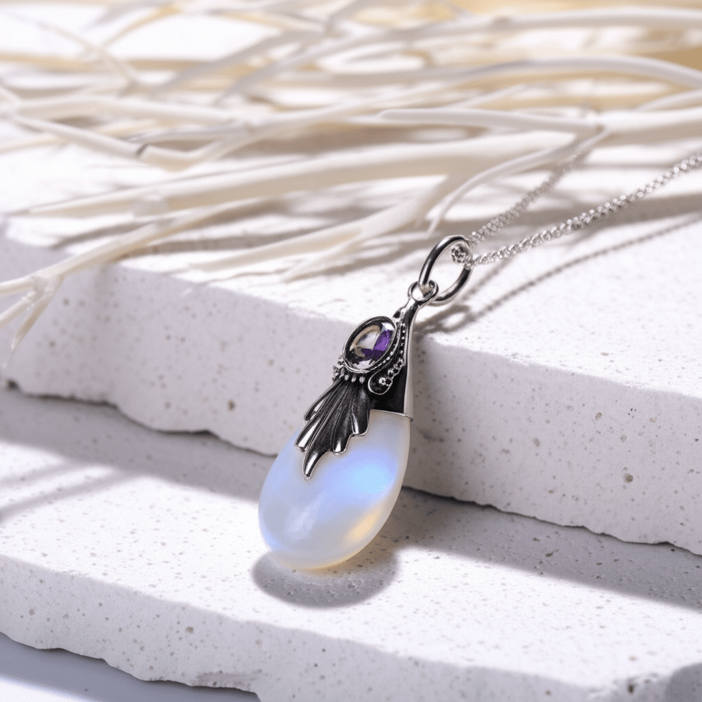 Pendentif Goutte Pierre de Lune