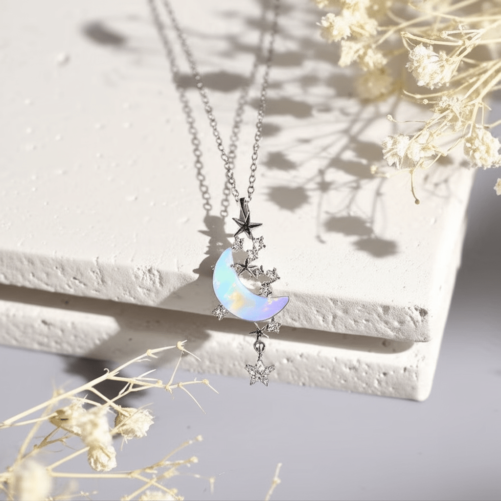 Pendentif Pierre De Lune Arc En Ciel