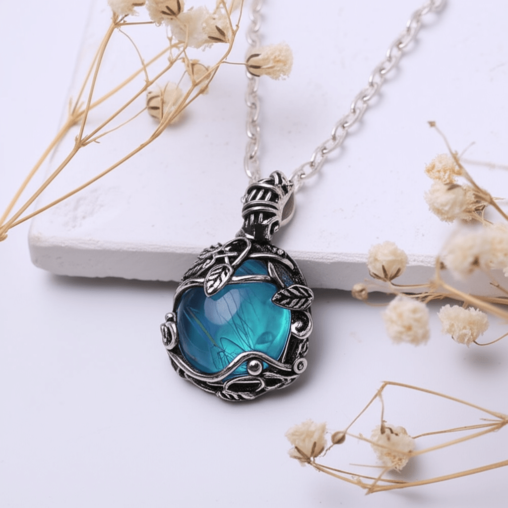 Pendentif Pierre De Lune Bleue