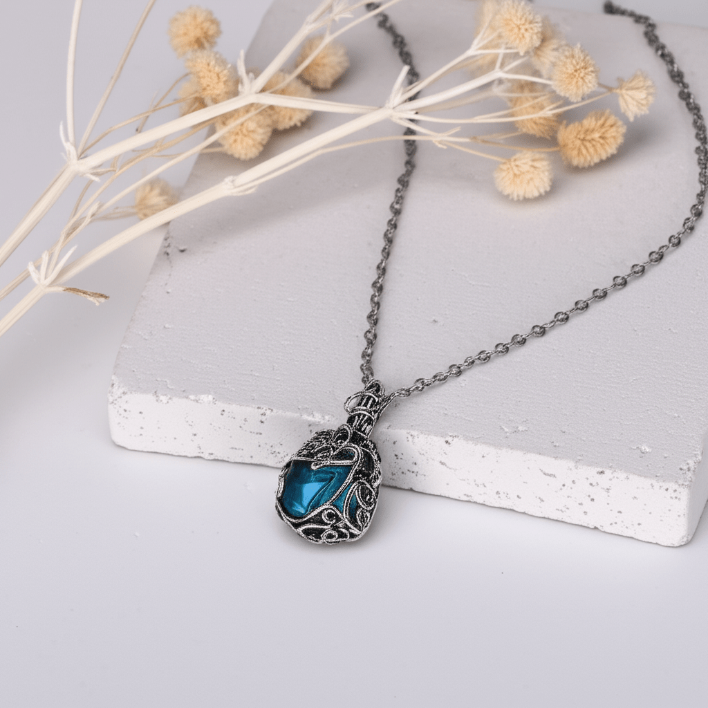 Pendentif Pierre De Lune Bleue