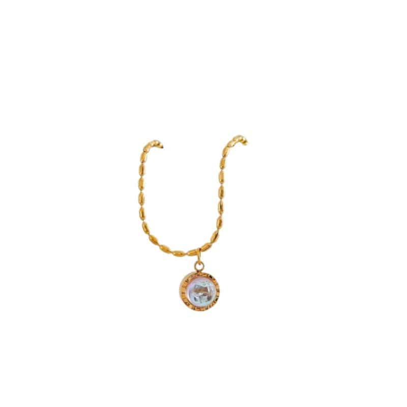 Pendentif Pierre De Lune Et Or